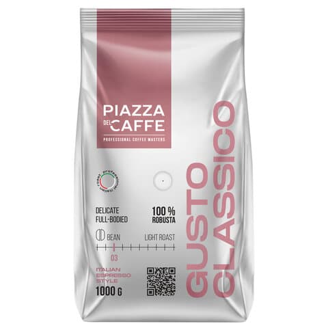 Кофе в зернах PIAZZA DEL CAFFE "Gusto Classico", 1 кг, 1774-06