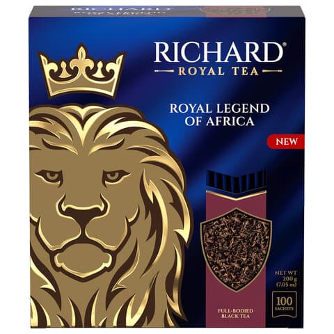Чай RICHARD "Royal legend of Africa" черный, 100 пакетиков в конвертах по 2 г, 102735