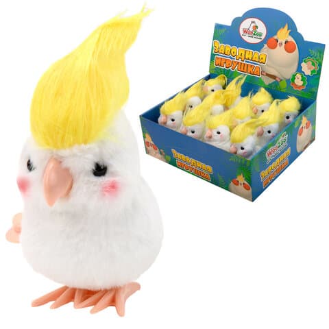 Игрушка мягкая заводная "Попугай", высота 10 см, WOOZOO (ВУЗУ), 666190