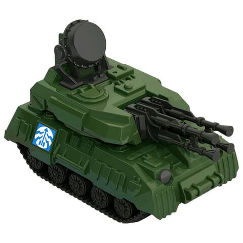 Военная машина игрушечная ЗЕНИТНАЯ УСТАНОВКА "Салют", пластиковая, 10,8x5,9x7 см, НОРДПЛАСТ, 344