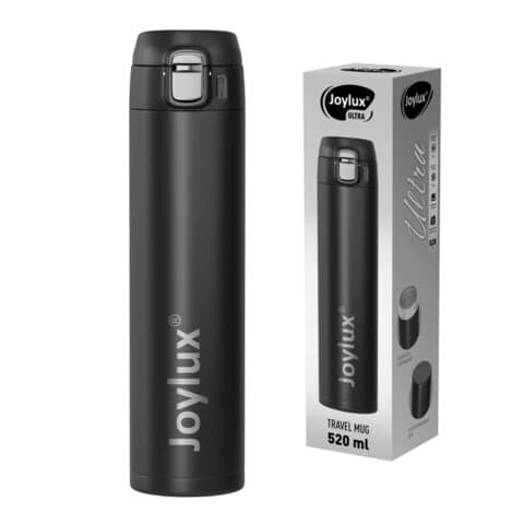 Термокружка 520 мл JOYLUX (ДЖОЙЛЮКС) ULTRA BLACK, нержавеющая сталь SUS304, черный матовый, 700277