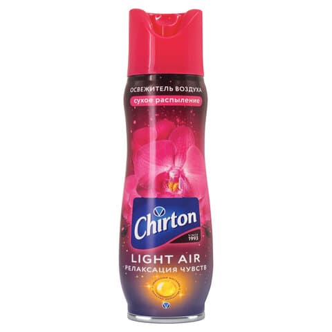 Освежитель воздуха аэрозольный 300 мл CHIRTON (Чиртон) Light Air "Релаксация чувств", сухое распыл, 45590, 4607145645590