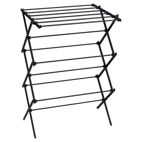 Сушилка напольная МИНИ для белья раскладная, 6 уровней, 10 метров, LAIMA HOME LADDER BLACK, 700473