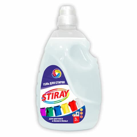 Гель для стирки всех типов тканей 3 л, STIRAY, 915