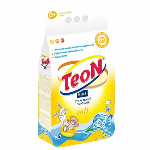 Стиральный порошок детский гипоаллергенный 6 кг, TEON, биоразлагаемый, 865