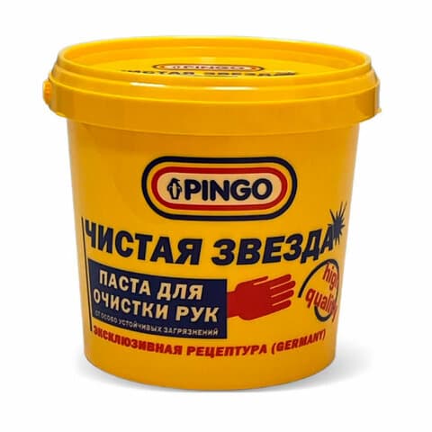 Паста очищающая средство для рук, 1000 мл, PINGO (Пинго), ЧИСТАЯ ЗВЕЗДА, от самых стойких загрязнений, банка, 85010-11