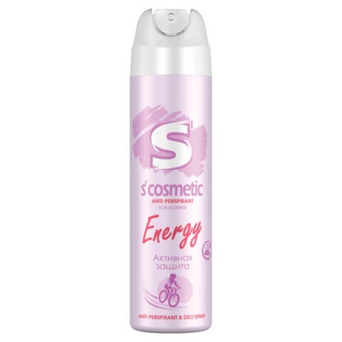 Дезодорант-антиперспирант женский 145 мл, S’COSMETIC "Energy", СИБИАР, 5-05.01.025.15