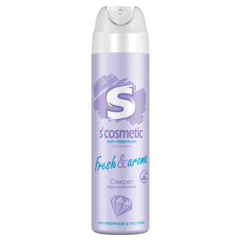 Дезодорант-антиперспирант женский 145 мл, S’COSMETIC "Fresh & aroma", СИБИАР, 5-05.01.026.15