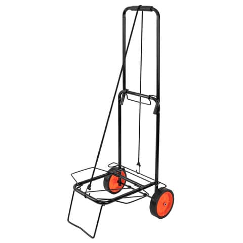 Тележка хозяйственная складная без сумки 98x35x44 см, черная, стальная, колеса диаметром 14 см, BOOMHOUSE (БУМХАУС), 701400