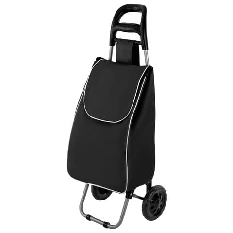 Сумка-тележка хозяйственная 95x34x28 см, объем 34 л, до 30 кг Оксфорд 600D, черная, BOOMHOUSE (БУМХАУС), 701405