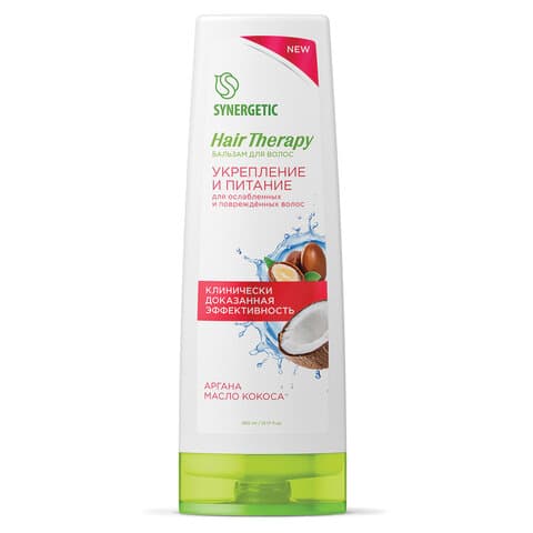 Бальзам для волос 360 мл, SYNERGETIC HAIR THERAPY "Укрепление и питание", натуральный, 701420