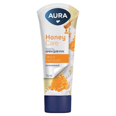 Крем для рук питательный 75 мл, AURA Honey Care "Мёд и пантенол", 14796