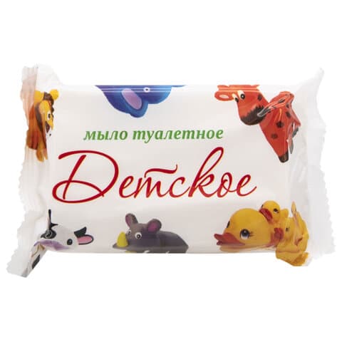 Мыло туалетное 200 г "Детское", КМЗ, цветная обертка