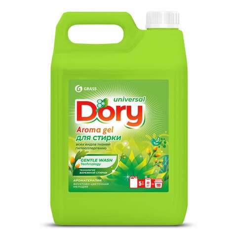Гель для стирки белья концентрированный, гипоаллергенный, 5 л, DORY by GRASS "Фруктово-цветочная мелодия", 125963
