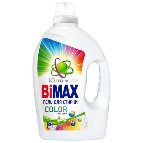 Гель для стирки с пятновыводителем 2,6 л, BIMAX "Color", 2006-3