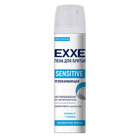 Пена для бритья успокаивающая 200 мл EXXE SENSITIVE "Витамин Е + глицерин", С0007507