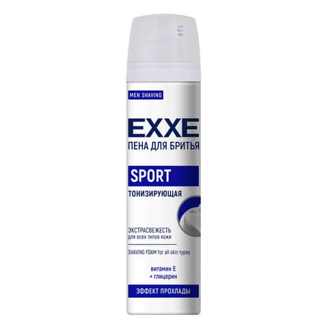 Пена для бритья тонизирующая 200 мл EXXE SPORT "Витамин Е + алоэ", С0007508