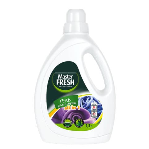 Гель для стирки для всех типов тканей 1,3 л MASTER FRESH "ALL IN 1", универсальный, С0007770